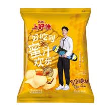 超市	上好佳 田园薯片 蜂蜜黄油味80g 膨化食品零食