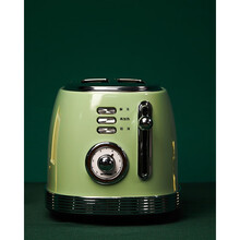 小米有品圈厨（ocooker）烤面包机家用片烤吐司机全自动多士炉小型土司片三明治复古高颜值 复古绿