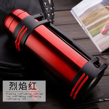 汽车水杯304不锈钢保温壶户外保温杯大容量男水壶热水瓶车载旅行壶1.2-5L车载保温杯电加热 红色 杯带储水碗 5000毫升（10斤水）