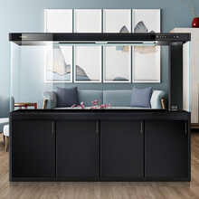 意牌（YEE）鱼缸水族箱家用中大型下底过滤免换水金龙鱼缸1.8m×60cm宽×85cm缸高/无边框/黑拉丝/高清