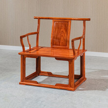 苏汀小镇红木家具非洲花梨（学名：刺猬紫檀）实木中式官帽椅禅椅打坐椅办公椅电脑椅扶手椅靠背茶椅沙发椅O 禅椅：长81*宽56*坐高45(总高90)cm