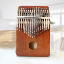 拇指琴儿童生日礼品五指琴17音手指琴kalimba初学木质乐器礼物 北美松复古云朵款送全套配件礼包