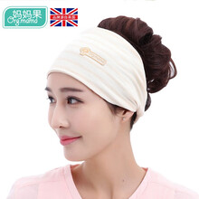 妈妈果 月子帽子春夏季薄款纯棉产妇帽头巾孕妇帽子春秋防风保暖产后坐月子用品 彩棉松紧头巾