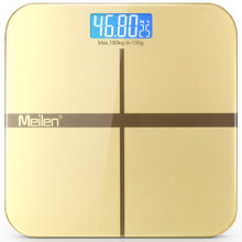 Meilen美乐称重电子秤人体秤体重秤家用体重计精准健康秤人秤 学生秤学校用送礼礼品公司企业采购批发 香槟金