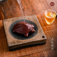 宏中宜兴紫砂茶宠甲鱼茶玩雕塑摆件家用手工可养富甲一方手把件 富甲天下-原矿老紫泥