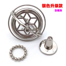 金属陀螺仪反重力减压神器玩具旋转科教平衡黑科技节日生日礼物 银色升级款