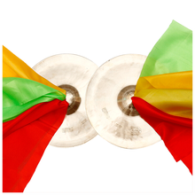 曲漾响铜镲帽镲大中小京镲三句半道具腰鼓镲军鼓镲苏钹大铙钹水镲川镲 27cm腰鼓镲+3色方巾