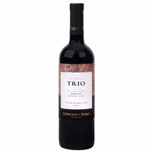 超市	
干露（Concha y Toro）三重奏美乐/卡曼纳/马尔贝克珍藏干红葡萄酒 750m 单瓶装 智利进口红酒