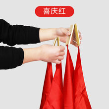 方巾丝绸舞蹈小快板儿童竹板初学入门口才舞台表演幼儿园指板 喜庆红(一副四片)