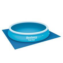 Bestway百适乐 游泳池盖布垫布 支架水池盖子垫子游泳池防尘盖遮雨布地布 396*396cm地布(58002)