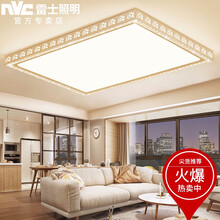 雷士照明LED客厅灯吸顶灯水晶灯现代简约大气家用长方形灯具 128W/96*66cm无极调光带遥控 适合（20-35㎡）