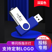 兰科芯小容量1g/2g/4g/投标u盘128m招标U盘512M优盘创意礼品个性刻字展会定制LOGO 深蓝色 2G