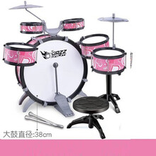 生日礼物架子鼓练手神器儿童爵士鼓初学者6岁家用入门练习学生女男孩抖音网红同款 加厚公主粉+送鼓谱+鼓带