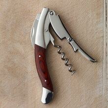 诺生集品 意大利Legnoart进口红酒开瓶器礼盒装手动葡萄酒开酒器海马刀家用 彩木柄