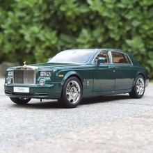 京商kyosho 1:18 劳斯莱斯幻影 双色加长版 RR  四门加长版限量 汽车模型 合金车模 半岛绿