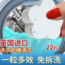 英国vilosi波轮洗衣机槽泡腾片清洁块 20g*22块 家用全自动滚筒消毒除垢去霉味洗衣机清洗剂 6块(试用装)