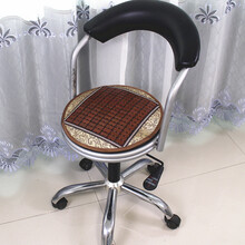 夏季麻将席圆形坐垫夏天办公椅圆形休闲椅凉席竹垫防滑圆凳子凉垫 碳化圆形坐垫 35*35cm(坐垫直径35厘米)