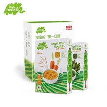 小皮(LittleFreddie)细软面条宝宝辅食意大利原装进口无添加盐碎碎面婴儿细软面条 胡萝卜/菠菜细软面180g*2盒
