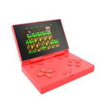 酷孩翻盖游戏机TFT液晶屏复古怀旧款游戏机翻盖便携式迷你掌上8位游戏魂斗罗忍者神龟经典游戏 RS-96翻盖游戏机红色标配+手柄(1000款）