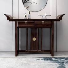 圆巢 乌金木 实木玄关桌新中式实木玄关柜桌现代简约玄关台间厅走廊长方形玄关柜置物架客厅家具 玄关桌