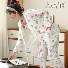 【新品】娇银月子服春秋纯棉空气层孕妇睡衣哺乳衣产妇产后秋冬哺乳睡衣喂奶衣 C765（和服两件套） XL（适合体重160以内）