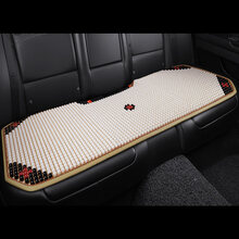 途观L雅阁思域皓影缤瑞本田xrv宝马x1夏季汽车坐垫网红国潮玉石座椅垫按摩透气凉垫不掉色石头凉席垫子 后排-米色