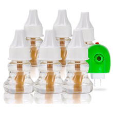 彩虹电蚊香液（灭蚊液）家用套装（无味6瓶\1440小时+加热器） 防蚊液驱蚊液 加热器（灭蚊器） WX61W