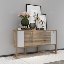 格灿新中式实木玄关柜现代简约轻奢客厅鞋柜靠墙储物柜端景台茶水柜子 玄关柜1500*400*800