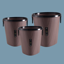 垃圾桶家用无盖加厚压圈客厅厨房卫生间办公室分类干湿垃圾篓 尊贵咖 大号