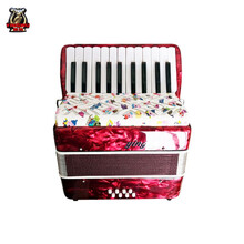 鹦鹉（YINGWU）手风琴120 96 60bs三四排簧考级儿童成人初学演奏 41键 8BS红色