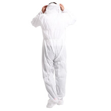 友牧 一次性防护服 畜牧兽医养殖防疫服 防尘服 无菌隔离衣 养殖场隔离衣 猪场防疫服 防疫工作连体服 白色加厚透气款SF材质（带帽带脚）