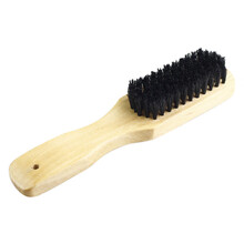 2把刷子套装猪鬃毛木柄刷鞋油刷柔软毛不伤鞋光面皮鞋刷油皮具抛光上色刷子 方柄刷2把装