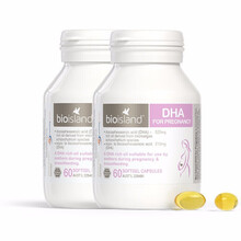 佰澳朗德（Bio island）海藻油DHA胶囊 澳洲原装进口 备孕期孕中孕后dha脑黄金素胶囊60粒/2瓶