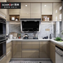 司米橱柜马赛整体橱柜定制单面散银烤漆现代开放式厨柜定制金 预付定金【详情咨询客服】