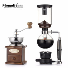 Mongdio 手摇磨豆机 小型家用咖啡豆研磨机手磨咖啡机 磨豆机配咖啡壶（3人份）