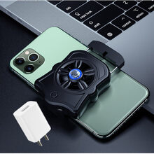 睿戴康 手机散热器小风扇水冷液冷降温神器背夹吃鸡半导体冰封充电无线便携式不求人主播同款手机苹果安卓 【p9内置电池风冷散热器黑色】+2A充电头