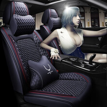 卡贝罗 四季新款皮冰丝透气全包围汽车座套哈弗h6座套哈佛冠军运动版第三代2021汽车坐垫全包座椅套四 豪华版神秘黑