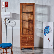 比艺 红木家具非洲花梨（学名：刺猬紫檀）客厅酒柜实木玄关柜隔断柜新中式餐边柜储物柜展示柜 酒柜（单个）