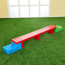 儿童平衡木幼儿园室内感统训练器材户外体能锻炼触觉早教中心室外塑料滚塑大型游乐设备独木桥 滚塑独一桥两墩