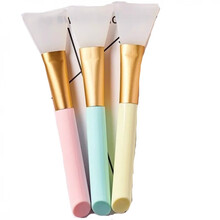 硅胶面膜刷子软毛刷脸部调膜棒套装DIY面膜刷软头美容院工具用品 硅胶刷随机颜色 2支