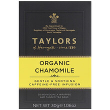 英国原装进口TAYLORS泰勒菊花茶包 俗称 洋甘菊 1.5gx20包 花茶 德国产特级助眠神器