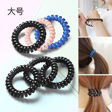 美肤语双层电话绳发圈发绳大号加粗加厚(6根多色装)MF0570头绳皮筋发带头饰