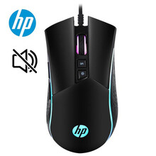 惠普（HP）M220 游戏RGB鼠标USB有线鼠标 自定义宏驱动4800DPI 吃鸡鼠标电竞游戏鼠标 黑色静音版