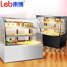 来博（Leb）蛋糕柜 冷藏展示柜 台式直角柜弧形前后开门商用水果凉菜熟食保鲜柜风冷柜 弧形前开门(0.9米落地式) 常温不带制冷黑色/白色