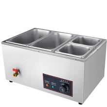 电热保温汤池快餐商用售饭台小型台式加热炉三格六格自助餐台 四盆混搭汤池