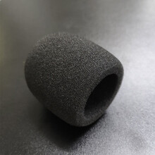 KTV麦克风防喷罩防风咪罩 话筒防滑圈保护套防摔话筒套加厚海绵套 黑色加厚海绵套(9个)