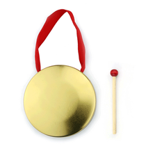 铜镲儿童三句半道具铜锣鼓镲套装幼儿园打击乐器铜擦3句半 小锣(3-4岁)(直径9厘米合金镀铜)