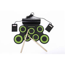 诺艾 手卷电子鼓架子鼓成人儿童初学者家用练手便携式专业乐 自带双喇叭绿色