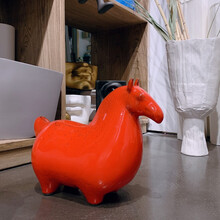 本艺术空间 福马 陶瓷摆件张丽原创作品 创意陶瓷手工绘制雕塑 空间装饰个性创意艺术摆件 配包装盒 红色