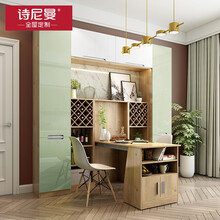 诗尼曼全屋定制餐边柜酒柜现代轻奢可伸缩客餐厅收纳柜吧台整体定做家具 2180元/㎡（按投影面积计算，详询客服）